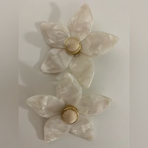 Baublebar mother of pearl large flower earrings